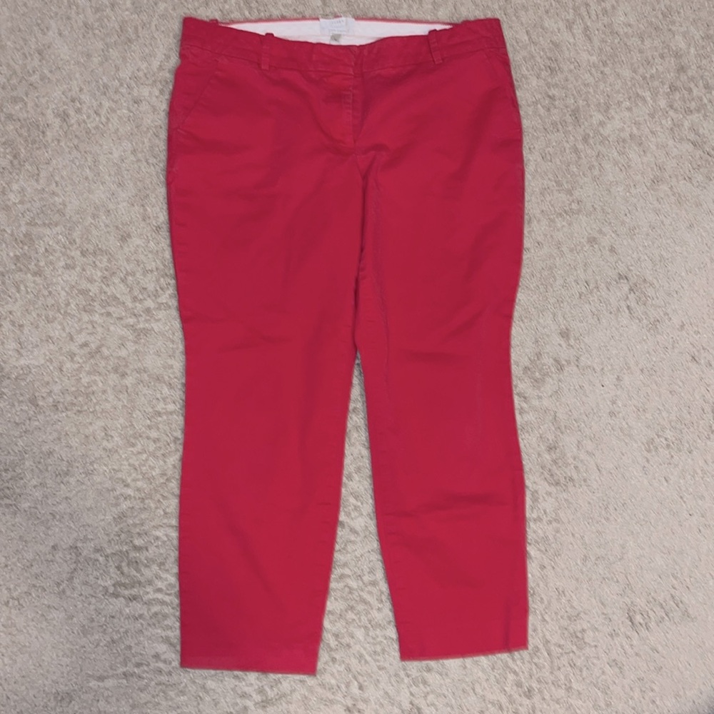 J.Crew Cafe Capris Light Red Size 12